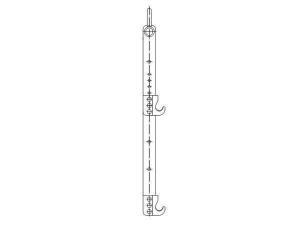 Support de levage vertical pour faisceau à 2 conducteurs